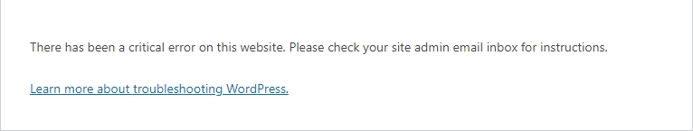 wordpress crash info